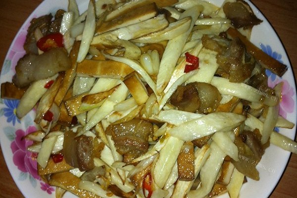 茭白豆腐干炒肉