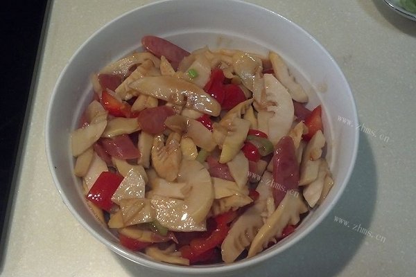 [儿童美食] 香肠炒竹笋
