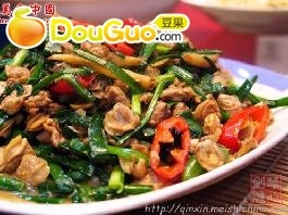 简单的韭菜炒蚬肉