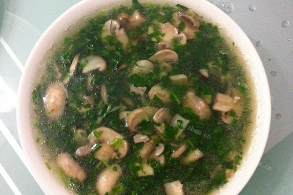 上海菜之荠菜溜蘑菇