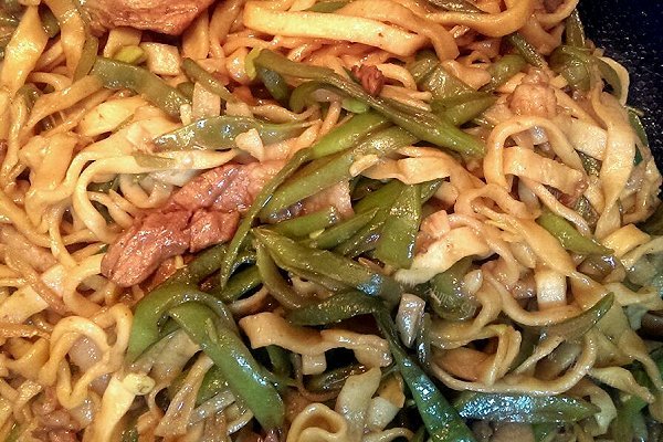 自制豆角焖面