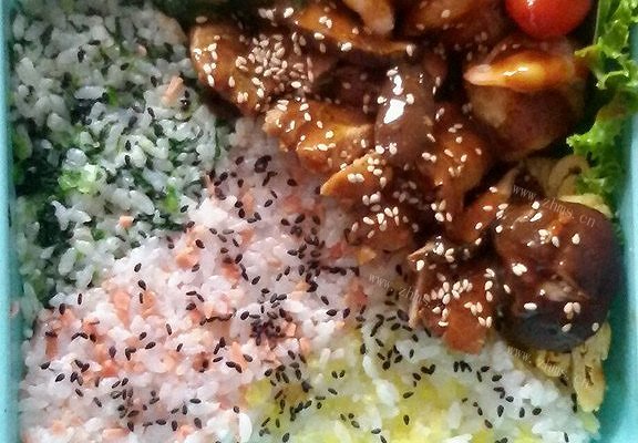 家常超级爱心照烧鸡腿日式便当