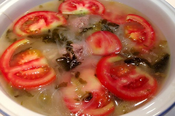 酸菜粉丝牛肉圆子汤