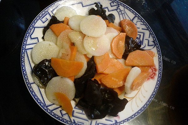 美味山药炒胡萝卜