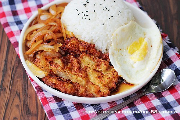 酱汁猪扒饭