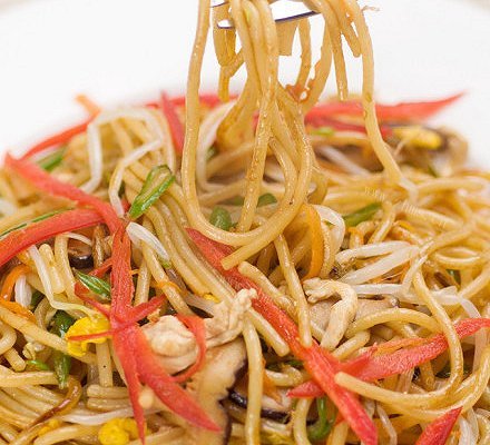 家常鸡丝炒面