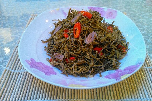 家常辣炒菱角藤`