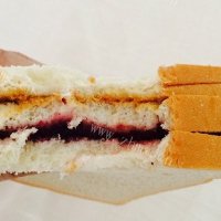 家常版蓝莓花生酱三明治