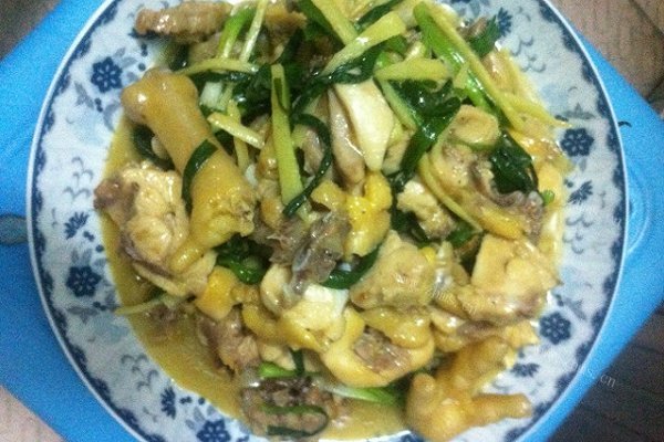 姜葱炒滑鸡