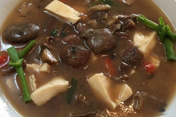家常松菇炖豆腐