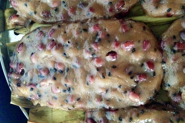 家常版芝麻红豆糕