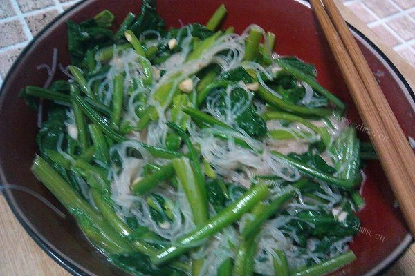 不开火做菠菜粉丝