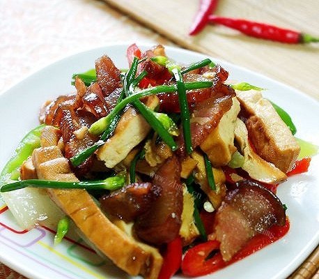 #美食记#韭花香干炒腊肉