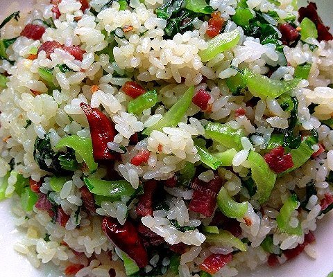火腿苦菜炒饭