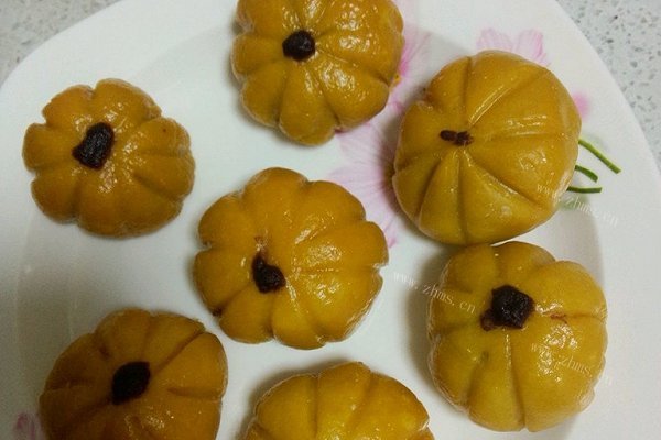 无糖的南瓜红豆饼