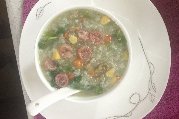 早餐干贝发菜粥