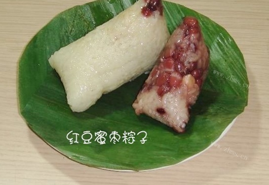 自制红豆蜜枣粽子