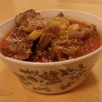 自制韩式土豆脊骨酱汤