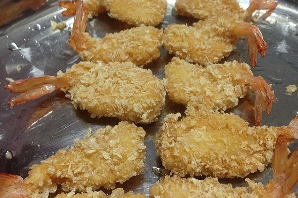 自制黄金蝴蝶虾