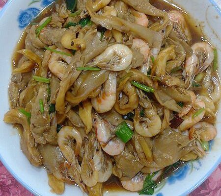 鲜蘑炒白虾