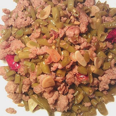 酸豆角肉末
