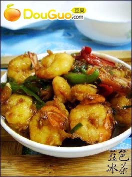 美味的豉油虾仁