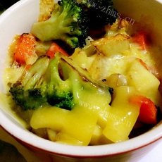 自制芝士焗蔬菜饭