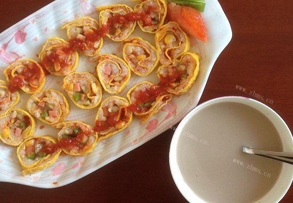 营养早餐9 鸡蛋包饭 核桃粉