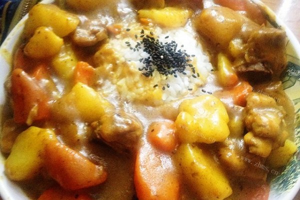 自制咖喱鸡腿饭