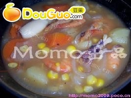 美味的咖喱海鲜