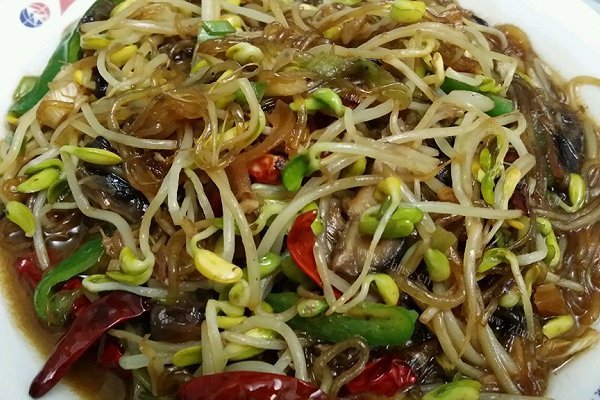 家常黑豆芽炖粉条