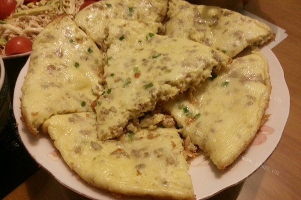 美味的口蘑肉糜烘蛋