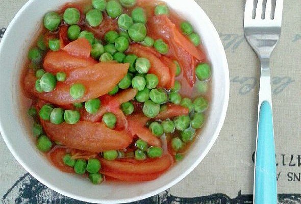 家常青豆番茄汤