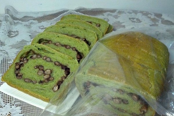 自制抹茶蜜豆土司