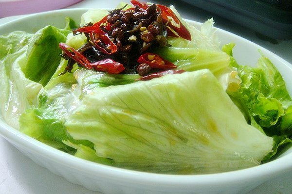 生菜新吃法~油淋生菜