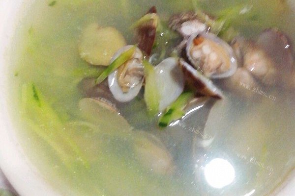 黄瓜花蛤汤