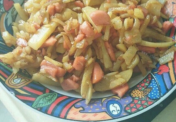 火腿炒土豆条