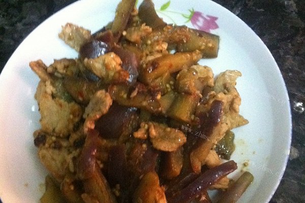美味的茄子炒肉