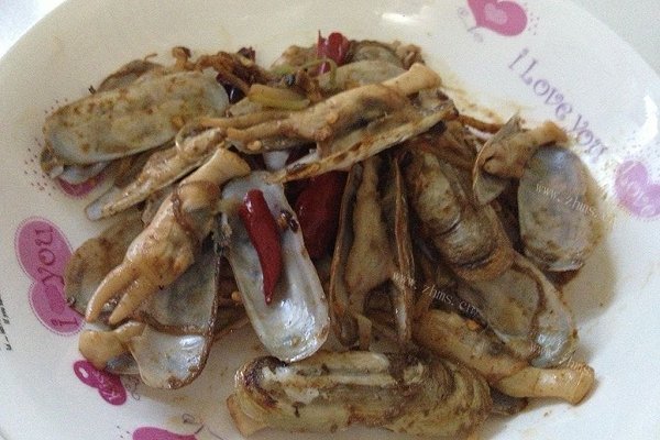 家常辣炒蛏子
