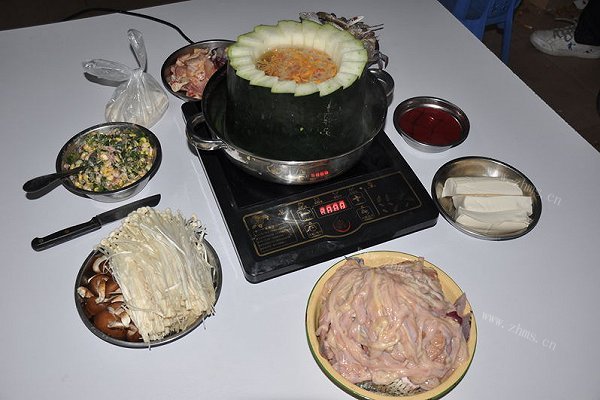 冬瓜火锅、冬瓜盅火锅的做法