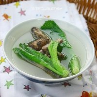 健康美食冬菇鹌鹑汤浸芥菜仔