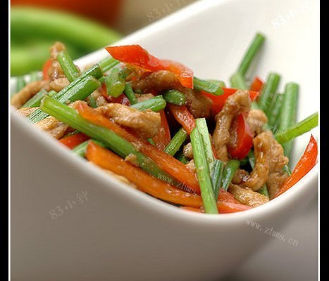 韭菜花炒肉丝