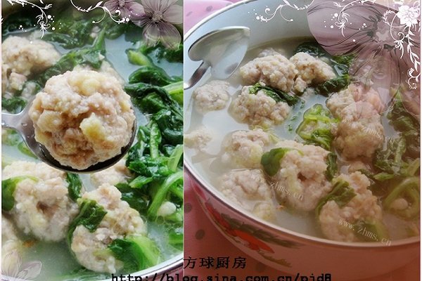 小白菜肉丸汤