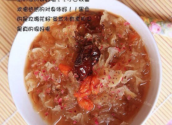 红枣玫瑰银耳羹—补充胶原蛋白