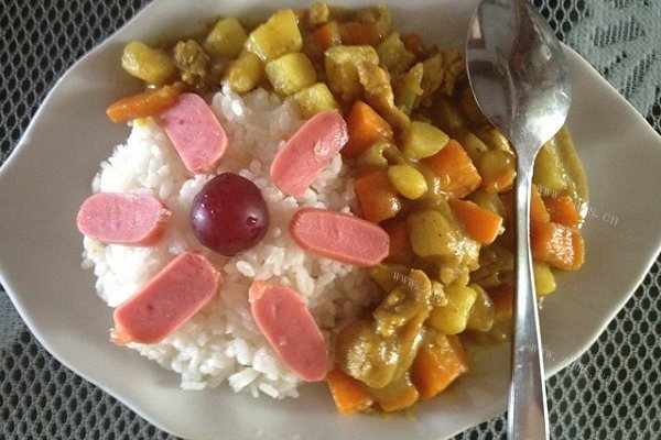 自制咖喱鸡腿饭