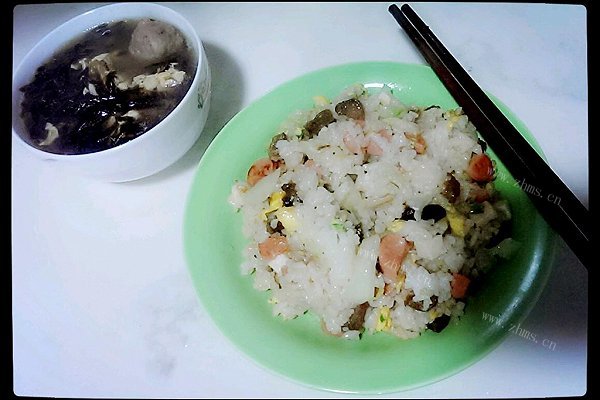 自制海参蛋炒饭