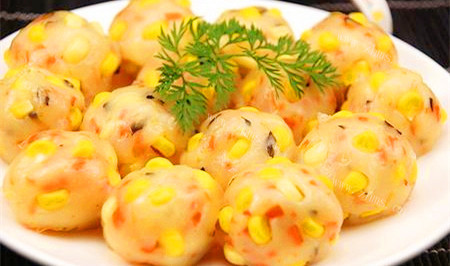 家常玉米蔬菜肉丸