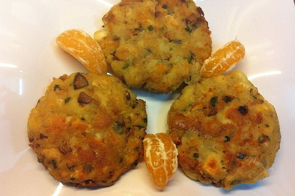 自制虾仁杂素饼
