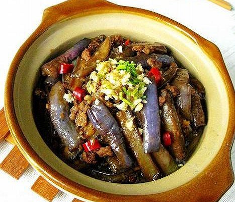 家庭版肉末茄子煲