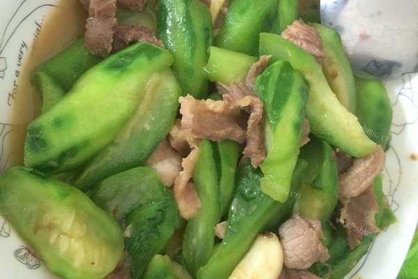 肉片炒丝瓜